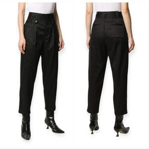 Nili Lotan Hannah Black high-rise cropped pants, Size 6